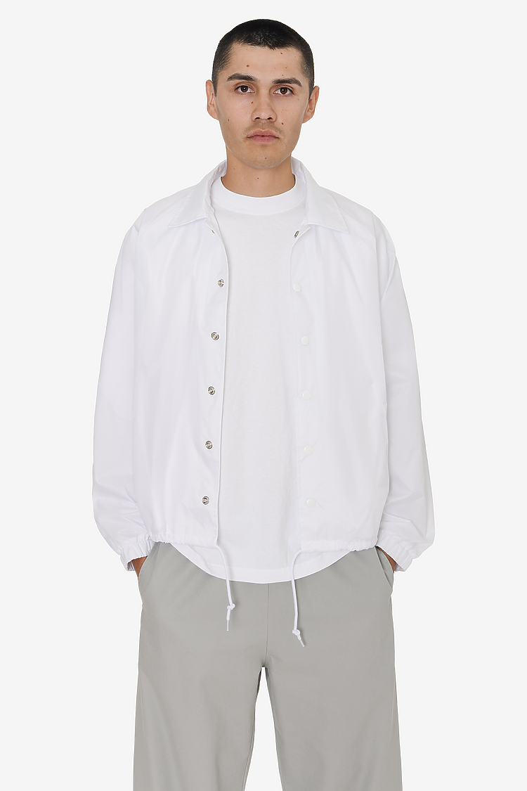 Nylon Raglan Coaches Jacket White